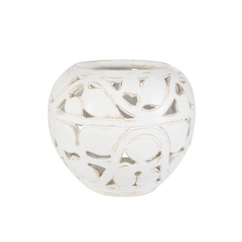 Wazon ceramiczny ecru 25 cm w sklepie Dedekor.pl