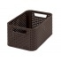 Plastikowy koszyk ozdobny Style Rattan 28,5x13x19 brązowy w sklepie Dedekor.pl