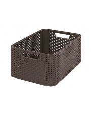 Praktyczny koszyk ozdobny Style Rattan 38,5x29x17 brązowy