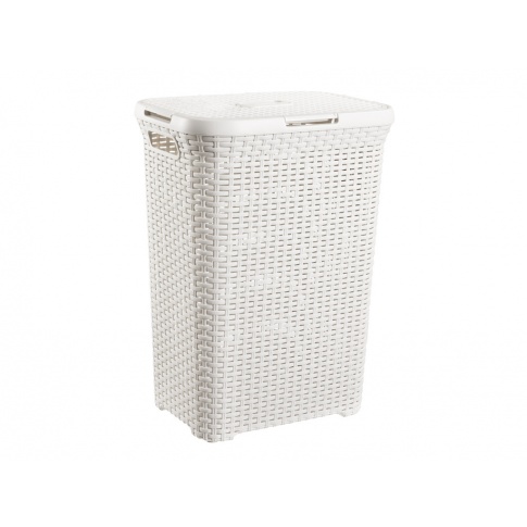 Kremowy kosz na bieliznę Rattan 60l w sklepie Dedekor.pl
