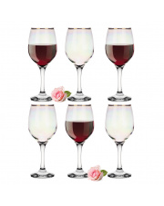 KIELISZEK WINO 250ML ZŁOTE OBRZEŻE w sklepie Dedekor.pl
