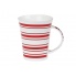 Porcelanowy kubek Keno czerwone paski 360ml w sklepie Dedekor.pl