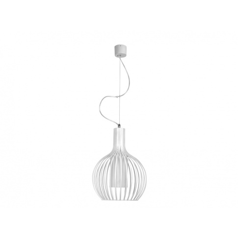 Biała lampa wisząca Coco White okrągła w sklepie Dedekor.pl