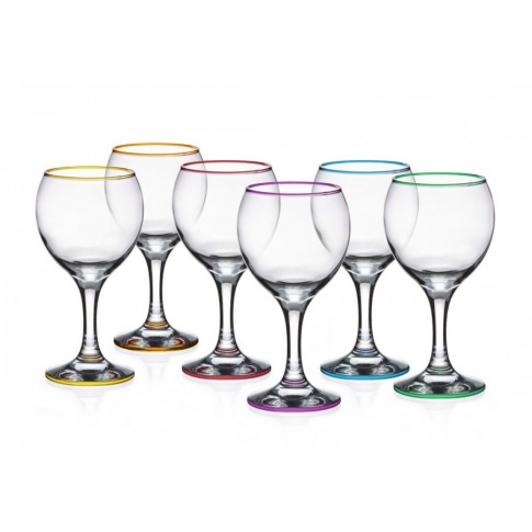 Kolorowe kieliszki do wina Glasmark 175 ml w sklepie Dedekor.pl