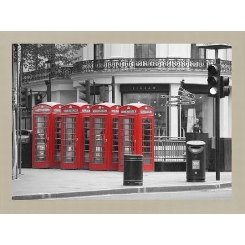 Obraz Londyn budki telefoniczne 56x76 w sklepie Dedekor.pl