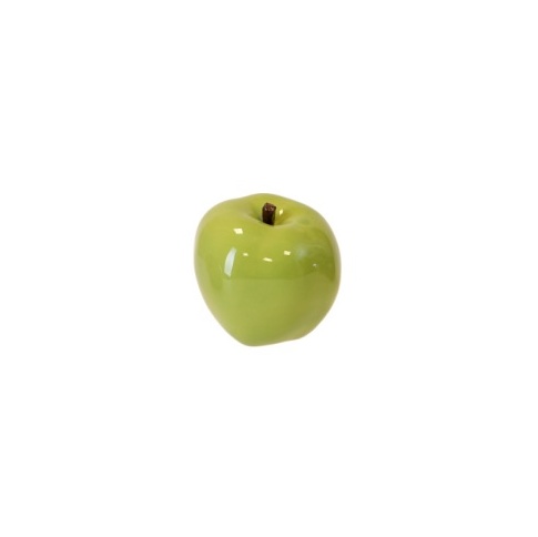 Jabłko ozdobne zielone ceramika 9x9x9 w sklepie Dedekor.pl