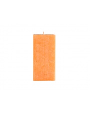 Ozdobna świeca zapachowa Rustic pomarańczowa kostka duża 6,5x6,5x14
