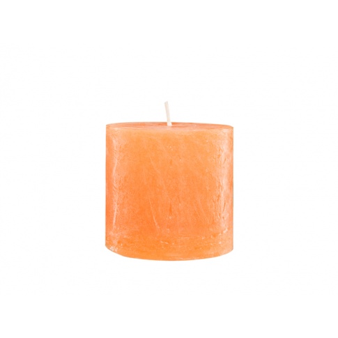 Dekoracyjna świeca zapachowa Rustic pomarańczowa walec 7,5x7,5 w sklepie Dedekor.pl