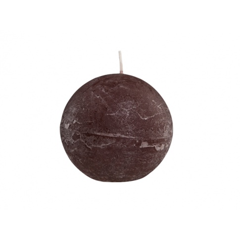 Ozdobna świeca zapachowa Rustic kula 8x8 kawowa w sklepie Dedekor.pl