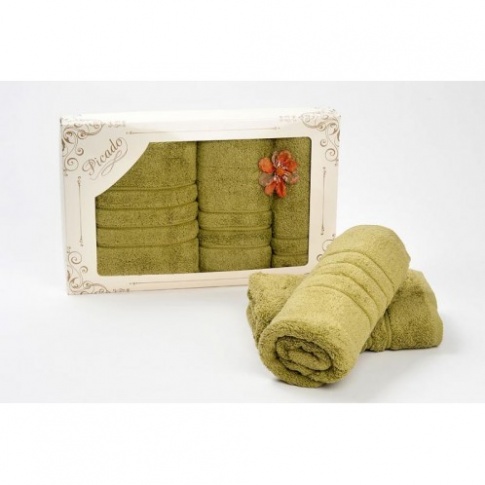 Komplet Ręczników Oliwkowych Extra Soft 590GSM  w sklepie Dedekor.pl