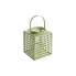 Ozdobna latarnia metalowa Stripe 19x14x14 zielona w sklepie Dedekor.pl