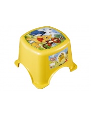 Dziecięcy stołek plastikowy Kubuś Puchatek 27x23x22 żółty