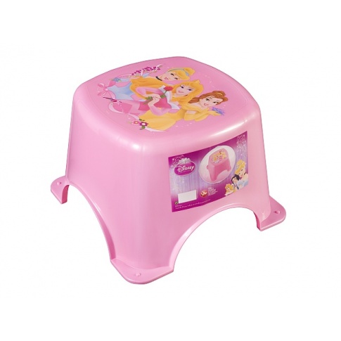 Różowy stołek dla dzieci Princess 27x23x22 plastikowy w sklepie Dedekor.pl