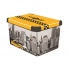 Nowoczesne pudełko ozdobne z pokrywą Nowy York 39,5x29,5x25 plastikowe w sklepie Dedekor.pl
