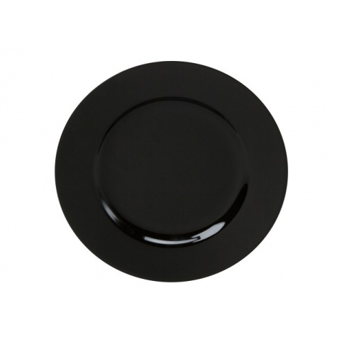 Czarny talerz z ceramiki Black 27cm w sklepie Dedekor.pl