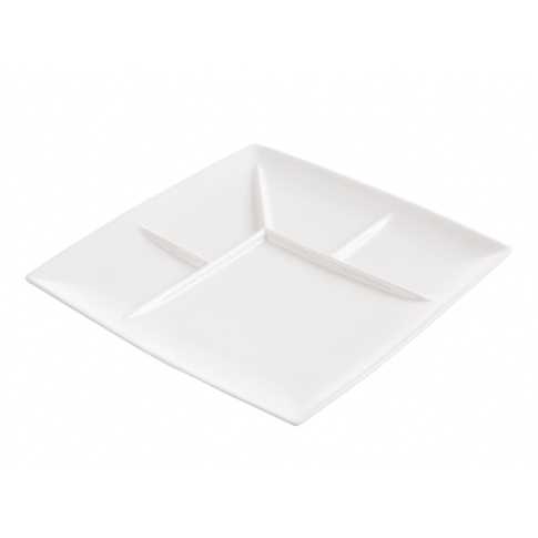 Kwadratowy talerz Fondue z przegrodami 25x25 Squito Yong w sklepie Dedekor.pl