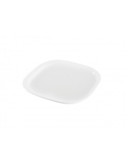 Biały talerz deserowy Excentrico Yong 16x16 OUTLET