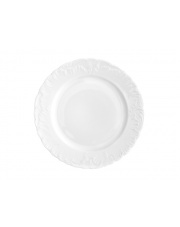 Biały talerz z porcelany Rococo śr.26