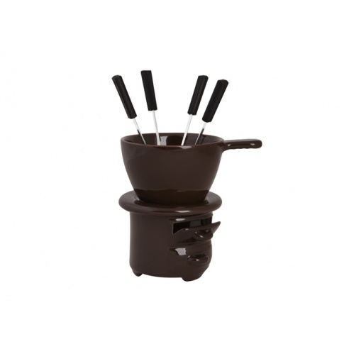 Ceramiczny zestaw fondue do czekolady 6 elem. w sklepie Dedekor.pl