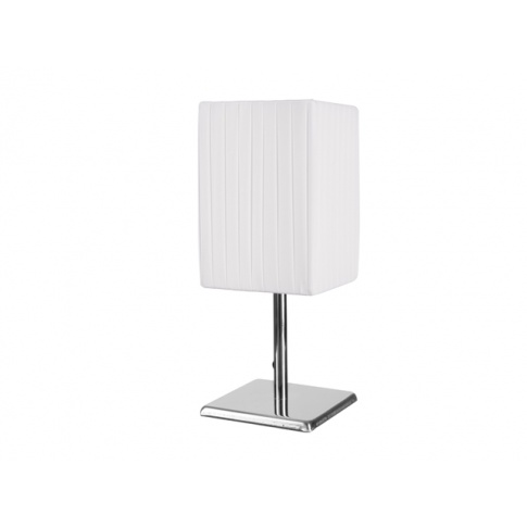 Kwadratowa lampa stołowa Nordic Cube wys.26 biała w sklepie Dedekor.pl
