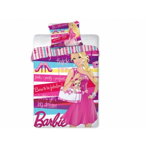 Bawełniana pościel Barbie Pink 160x200 w sklepie Dedekor.pl
