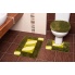 Zielone dywaniki łazienkowe Flores mikrofibra w sklepie Dedekor.pl