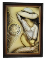Ścienny zegar dekoracyjny Lady 60x80 rękodzieło