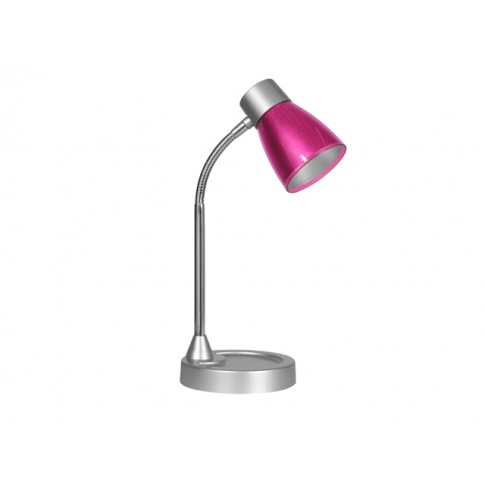 Różowa lampka na biurko Sylvester wys.28 giętka w sklepie Dedekor.pl
