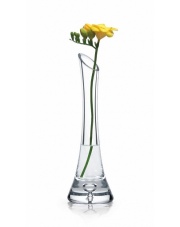 Wysmukły wazon ozdobny z łezką wys.25 szklany