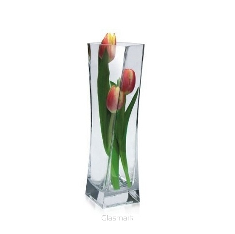 Stylowy wazon dekoracyjny ze szkła Twister 8x8x25 w sklepie Dedekor.pl