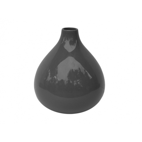 Okrągły wazon ceramiczny 20,5x17x17 szary w sklepie Dedekor.pl