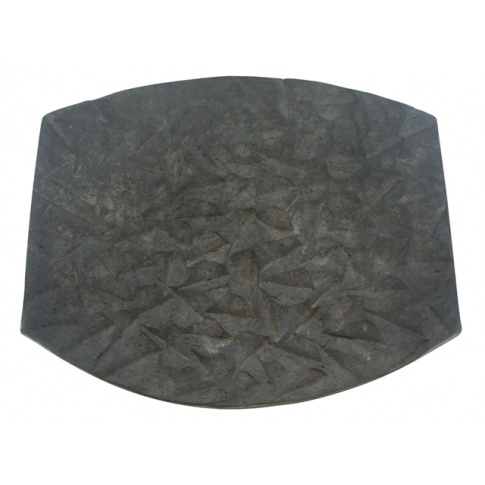 Czarna patera dekoracyjna z ceramiki 33,5x30,5x6,5 natural w sklepie Dedekor.pl