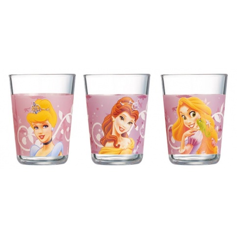 Komplet 3 szklanek dla dzieci Princess Beauties 160ml w sklepie Dedekor.pl