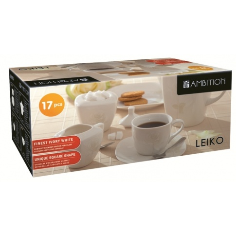 Komplet kawowy Leiko 17-elem. w sklepie Dedekor.pl