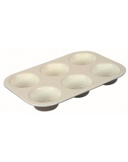Ceramiczna forma na 6 muffinek Fusion Fresh 18x27 taupe