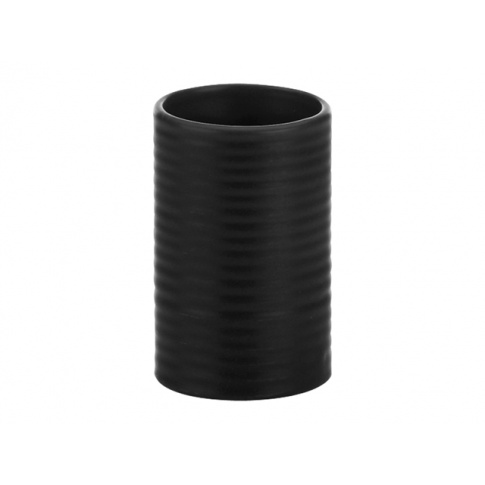 Czarny kubek łazienkowy Groove wys.11 ceramika w sklepie Dedekor.pl