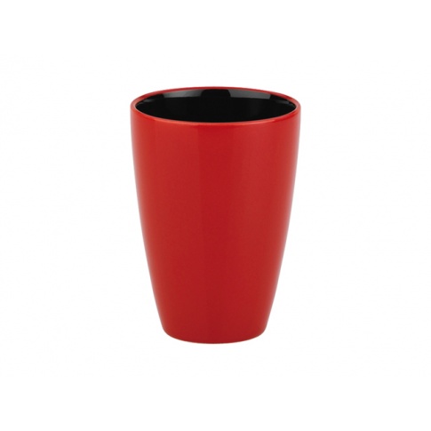 KELA Czerwono-czarny kubek łazienkowy Atlanta wys. 11 ceramika w sklepie Dedekor.pl