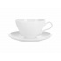 Filiżanka ze spodkiem Brunch 280 ml biała porcelana w sklepie Dedekor.pl