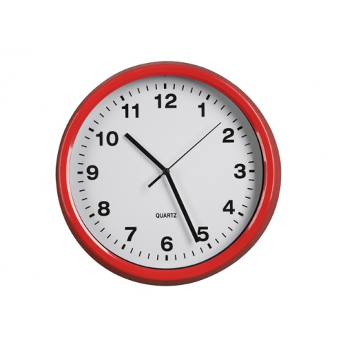 Praktyczny zegar śr. 27 cm, trzy kolory w sklepie Dedekor.pl