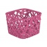 Dekoracyjny koszyk plastikowy Neo Colors fioletowy 19x19x14,5 w sklepie Dedekor.pl