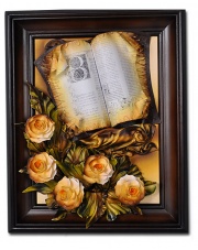 Obraz skórzany książka 40/50cm
