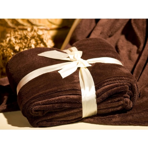 Koc mikrofibra brąz 130/170cm w sklepie Dedekor.pl