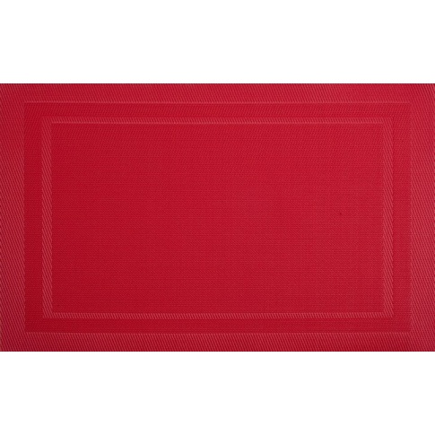 Mata stołowa PVC/PS czerwień 30x45cm VELVET w sklepie Dedekor.pl