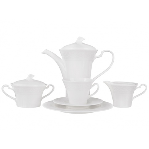 Elegancki zestaw kawowy z porcelany Roma 39 elem.  w sklepie Dedekor.pl
