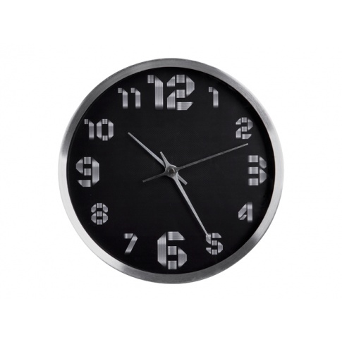Designerski zegar ścienny z aluminium szary śr.25,8 cm w sklepie Dedekor.pl