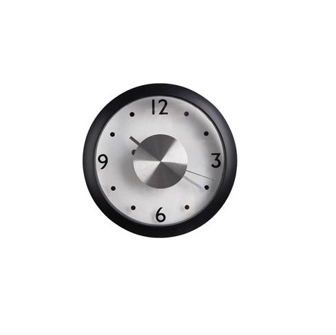 Biały zegar na ścianę śr. 26,5 cm metalik w sklepie Dedekor.pl