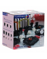 AUTHENTIC Serwis ob. 18 el. LUMINARC czarny w sklepie Dedekor.pl