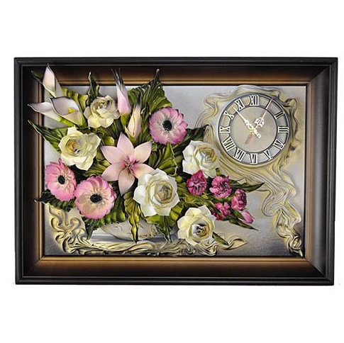 Zegar ścienny ze skóry 50/70 cm w sklepie Dedekor.pl