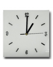Elegancki zegar ścienny szklany 25x25 cm -  kolory