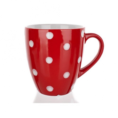 Kubek punkciki 400ml czerwony w sklepie Dedekor.pl